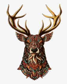Ornate Buck Sticker - Bioworkz Deer, HD Png Download, Free Download