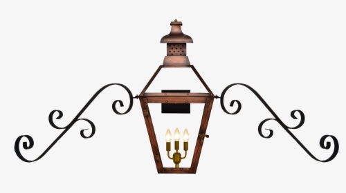 Pebble Hill Lantern With Double Scroll Mustache Scrolls - Gas Lantern With Scroll, HD Png Download, Free Download