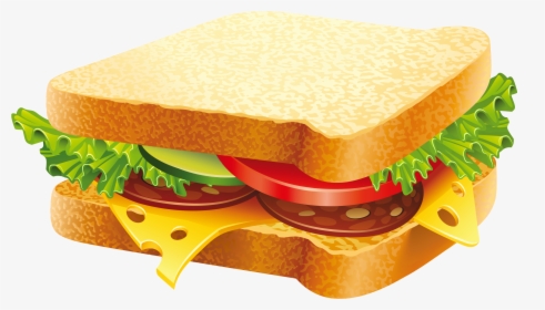 Transparent Food Clipart - Sandwich Png, Png Download, Free Download