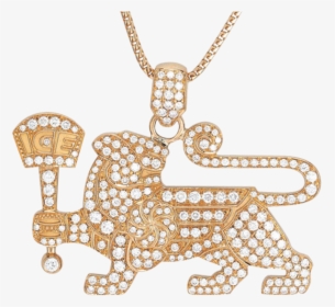 18k Rose Gold W/ Diamonds Lioness Pendant - Pendant, HD Png Download, Free Download
