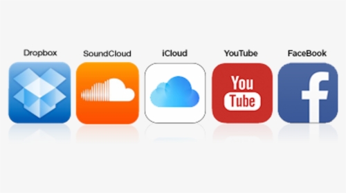 Facebook Youtube Soundcloud Icons, HD Png Download, Free Download