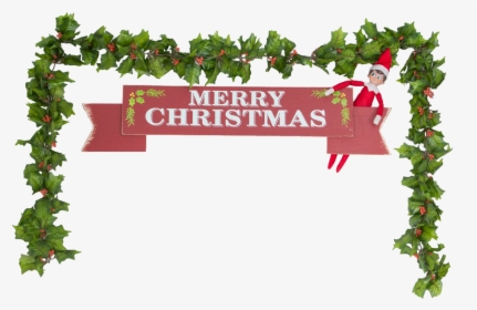 Elf On Christmas Sign Garland - Christmas Tree, HD Png Download, Free Download