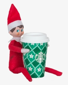 Elf With Starbucks - Christmas Stocking, HD Png Download, Free Download