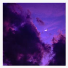 ##purple #aesthetic #aesthetics #highlights #highlight - Dark Clouds With Moon, HD Png Download, Free Download