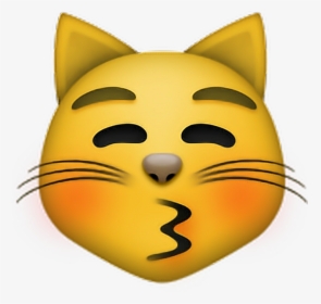 Gato Emojisticker Sonrojado - Cat Heart Eyes Emoji Transparent, HD Png Download, Free Download