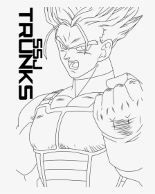 Trunks Drawing Dragon Ball Z - Trunks Ssj Lineart, HD Png Download, Free Download