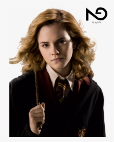 Png Hermione Granger - Hermione Granger With Her Wand, Transparent Png, Free Download