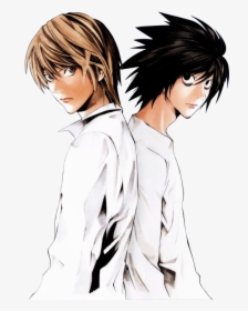 #lightyagami #elle #ryuzaki #deathnote - Death Note Light And L Png, Transparent Png, Free Download