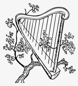 Harp And Branch Svg Clip Arts - Classic Music For Drawing, HD Png Download, Free Download