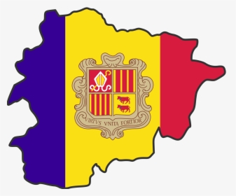 Andorra Flag Map Large Map - Smallest Countries In The World Flags, HD Png Download, Free Download