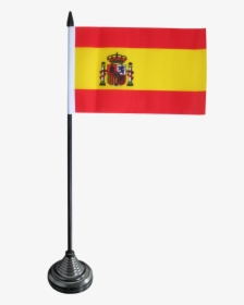 Spain With Coat Of Arms Table Flag - Drapeau De Table Espagne, HD Png Download, Free Download