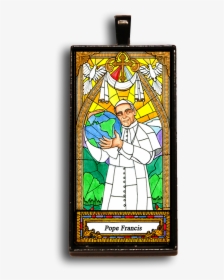 Pope Francis Bag Booster Or Necklace - Stained Glass, HD Png Download, Free Download