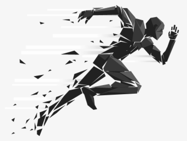 Running Sport Silhouette Illustration - Running Man Png, Transparent Png, Free Download