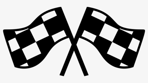 File - Checkered Flags - Svg - Wikimedia Commons Black - Mario Kart Race Flag, HD Png Download, Free Download