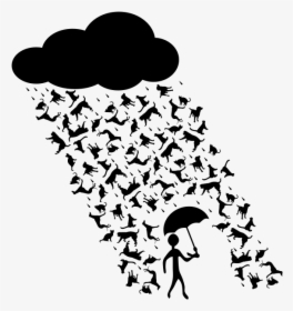 Raining Cats And Dogs Png Clip Arts - Raining Cats And Dogs Clipart, Transparent Png, Free Download
