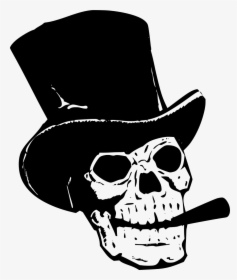 Skull With High Hat, HD Png Download, Free Download