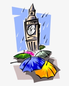 Vector Illustration Of Big Ben Clock Tower Palace Of - Symbol Of London Clipart, HD Png Download, Free Download