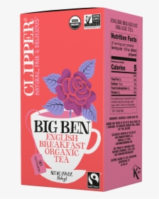 Big Ben English Breakfast Tea Organic Fairtrade - Clipper Strawberry Fields Tea, HD Png Download, Free Download