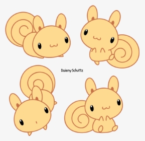 Platypus Clipart Kawaii - Easy Kawaii Easy Squirrel Cartoon, HD Png Download, Free Download