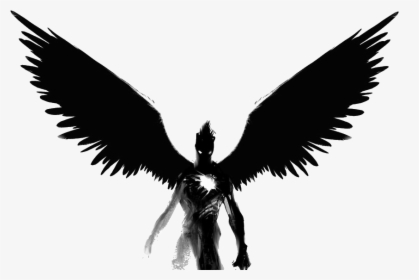 Clip Art Devil Transprent - Drawing Demon With Wings, HD Png Download, Free Download
