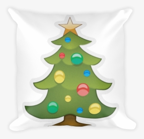 Emoji Pillow Christmas Tree Just Emoji Png Transparent - Christmas Tree Emoji Sticker, Png Download, Free Download