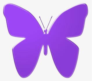 Transparent Butterfly Clip Art - Transparent Purple Butterfly Png, Png Download, Free Download