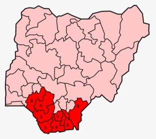 File - Nigerdeltastates - Niger Delta Map, HD Png Download, Free Download