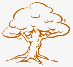 Brow Tree Outline Svg Clip Arts - Tree Black & White, HD Png Download, Free Download