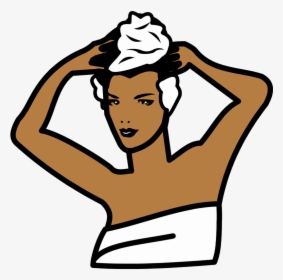 Shampoo Clipart Washing Hair - Wash Hair Clip Art, HD Png Download, Free Download