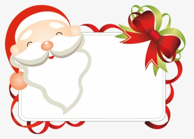 Christmas Stickers With Labels Clipart , Png Download - Santa Border Clipart, Transparent Png, Free Download