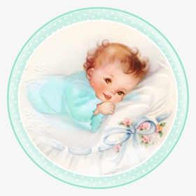 In Blue - - Vintage Baby Clipart, HD Png Download, Free Download