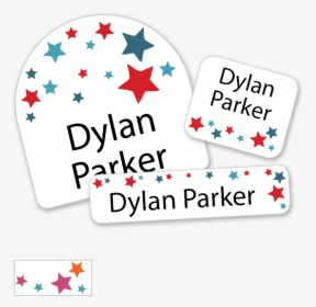 Red White Blue Stars For School Labels - Illustration, HD Png Download, Free Download