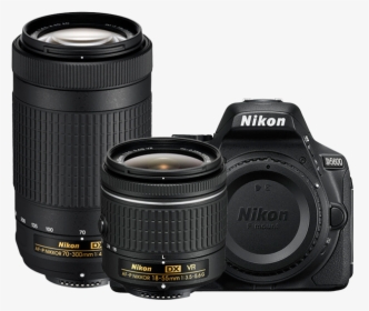 Nikon D5600 Two Lens Kit"  Title="nikon D5600 Two Lens - Nikon D3500 2 Lens Kit, HD Png Download, Free Download