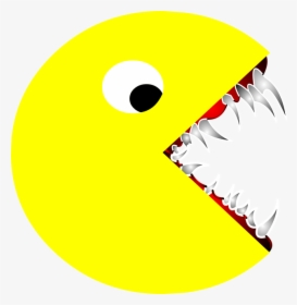 Scary Pacman Pac Man Vector Graphic Pixabay - Evil Pacman Png, Transparent Png, Free Download