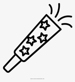 Party Blower Coloring Page - Party Horn, HD Png Download, Free Download