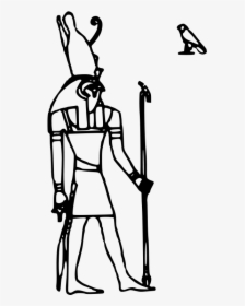 Ancient Egyptian Religion Eye Of Horus - Horus Egyptian God Outline, HD Png Download, Free Download