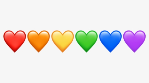 #lgbt #lgbtq #lgbtq #lgbtpride #ios #apple #heart #hearts - Emoji Corazones Arcoiris Png, Transparent Png, Free Download