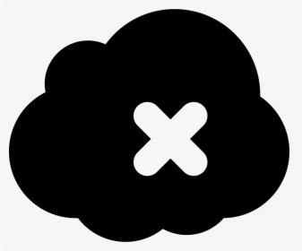 Cloud Black Shape With A Cross, HD Png Download, Free Download