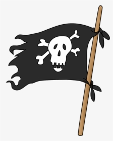 Skull & Bones Piracy Jolly Roger Clip Art - Pirate Flag Transparent Background, HD Png Download, Free Download