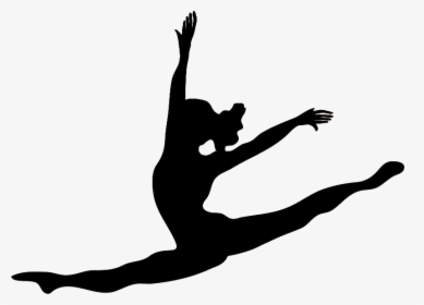 Ballet Dancer Silhouette Clip - Gymnastics Png, Transparent Png, Free Download