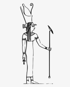 Egyptian God Isis Black And White Clipart, HD Png Download, Free Download