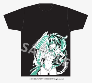 Green Heart - Purple Heart Neptunia Shirt, HD Png Download, Free Download