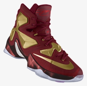 red and gold lebrons