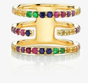 The Last Line Rainbow Split Band Pinky And Midi Ring - Ring, HD Png Download, Free Download