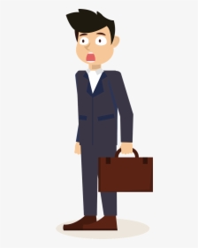 Business Man Clip Art Surprised Free Photo - Office Worker Cartoon Png, Transparent Png, Free Download