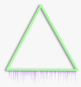 #freetoedit #neon #triangle #green #glow #frame #border - Neon Triangle Frame Png, Transparent Png, Free Download