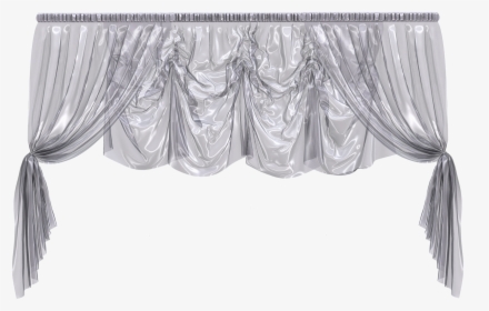 Silver And Transparent Curtain - Silver Window Valance Png, Png Download, Free Download
