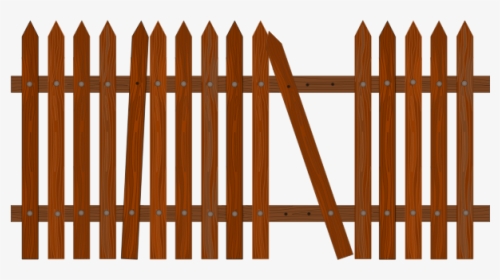Broken Picket Fence - Fence Clipart Transparent, HD Png Download, Free Download