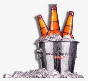 Bucket Of 5 Beer , Png Download - Beer In Ice Bucket, Transparent Png, Free Download