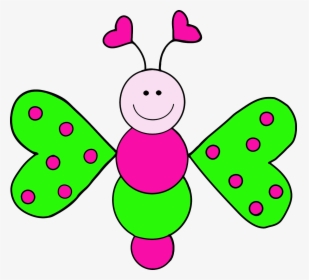 Half Green Half Pink Butterfly Clipart - Butterfly Clipart For Kids, HD Png Download, Free Download